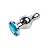 Plug Anal Chupete <br> Diamante Azul Claro
