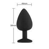plug anal Silicona Diamante Verde