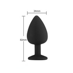 tapón anal Silicona Diamante esmeralda