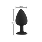 tapón anal Silicona Diamante esmeralda