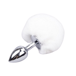 Butt plug Metal cola Conejo Blanco