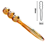 butt plug cristal triple bolas de oro