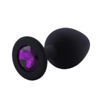 butt plug Silicona Diamante morado