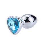butt plug azul claro corazón de cristal