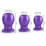 dimensiones butt plug Hueco Silicona Morado