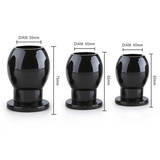 dimensiones butt plug Hueco Silicona Negro