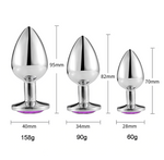 dimensiones Set tapón Anal Diamante Negro 