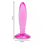 mini tapon anal Ventosa Gelatina Rosa