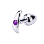 plug anal de metal ancla diamante morado