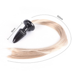 butt plug Cola De Caballo Rubia Larga dimensiones