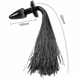 Plug Anal Cola De Caballo <br> Silicona Negro