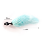 anal plug Cola De Zorro Fiesta Orgásmica azul claro