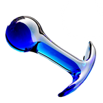 plug anal vidrio bolas azul