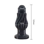 juguete sexual anal Silicona XL Bombilla Espiral Negro dimensiones