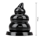 tapon anal Silicona XL Poop Negro dimensiones