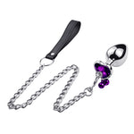 Butt Plug Cadena Diamante Morado