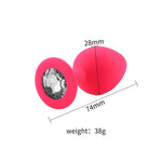 Plug Anal Cereza <br> Diamante Blanco