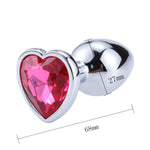 dimensiones butt plug rosa corazón de cristal