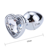 dimensiones pequeño anal plug corazón transparente