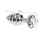 plug anal diamante blanco espiral talla s para Principiantes