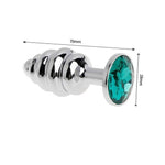 Plug Anal Espiral Diamante verde