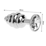 dimensiones anal plug Espiral Diamante Blanco