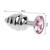 anal plug Espiral Diamante Rosa Claro