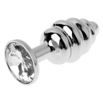 Plug Anal Espiral Diamante Blanco