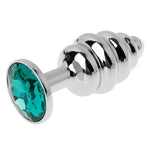 Plug Anal Espiral gema esmeralda