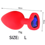 Plug Anal Rojo <br> Diamante Azul