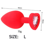 Plug Anal Rojo <br> Diamante Blanco