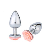 Plug Anal Metal <br> Flor Melocotón