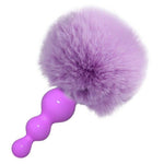 Plug Anal Bolas Morado <br> Cola de Conejo Violeta