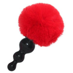 Plug Anal Bolas Negro <br> Cola de Conejo Rojo