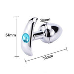 dimensiones Plug Anal Ancla Diamante Azul Claro