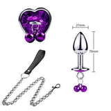 tapón anal Cadena Diamante Morado