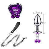 anal Plug Cadena Diamante Morado