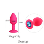 Plug Anal Cereza <br> Diamante Azul Claro