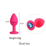 Plug Anal Cereza <br> Diamante Azul Claro