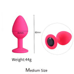 Plug Anal Cereza <br> Diamante Negro
