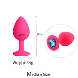Plug Anal Cereza <br> Diamante Azul Claro