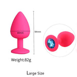 Plug Anal Cereza <br> Diamante Azul Claro