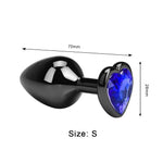Plug Anal Metal Negro <br> Diamante Azul