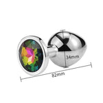 dimensiones tapón anal Diamante Arco Iris talla S
