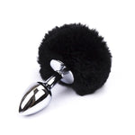 Plug Anal Metal <br> Cola De Conejo Negro