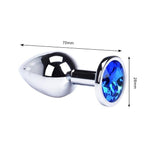 dimensiones tapón anal con diamante azul talla s