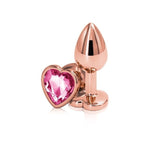 Plug Anal Oro Rosa Corazón Rosa
