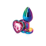 Plug Anal Arco Iris Corazón Rosa