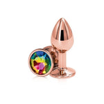 Plug Anal Oro Rosa Diamante Arco Iris