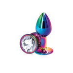 Plug Anal Arco Iris Diamante Blanco